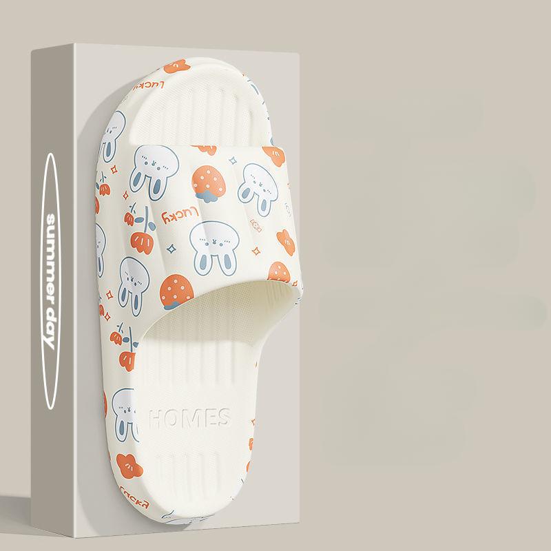 Anti-Slip Bath Slippers Home Comfortable Thickened Design Men Women Couples Slides EVA Material Easy To Wear Indoor Shoes