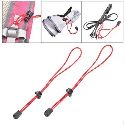 1 Paar Kordel mit verstellbarer Schnalle, Elastisches Seil für Rucksackhalterung Trekking Wanderstock