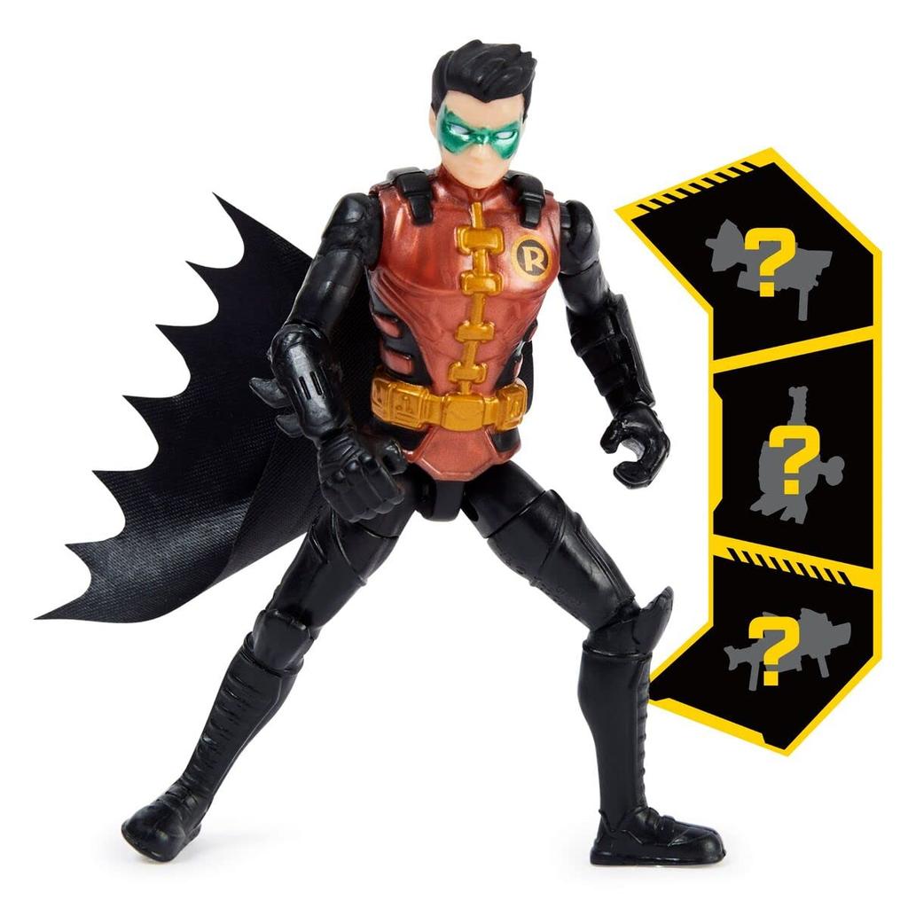 Spin Master DC Batman 2022 Robin Figurină de acțiune roșie (Costum metalic) 4-inch