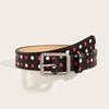 Trendy Vintage Polk Dot Women Belts Y2K Girls Pin Buckle Belt Waistband PU Leather Jeans Belts Waist Strap Gift
