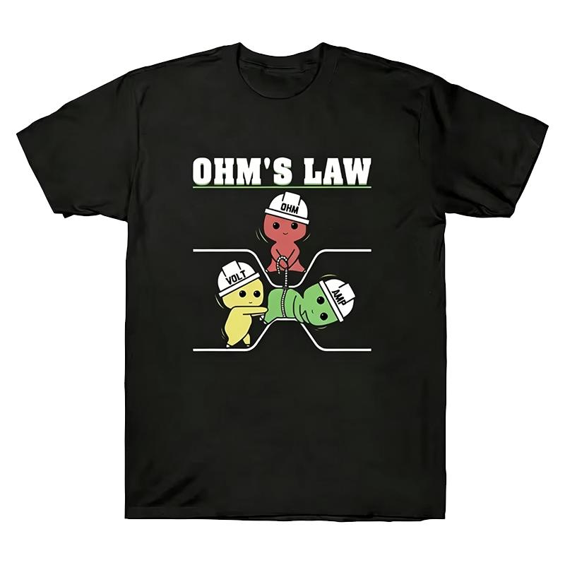 Legge di Ohm Ohm Maglietta Elettronica Novità Ingegnere Elettrico Maglietta Grafica Donna Uomo Ragazzo Maglietta Classica Streetwear Ropa Hombre Tops