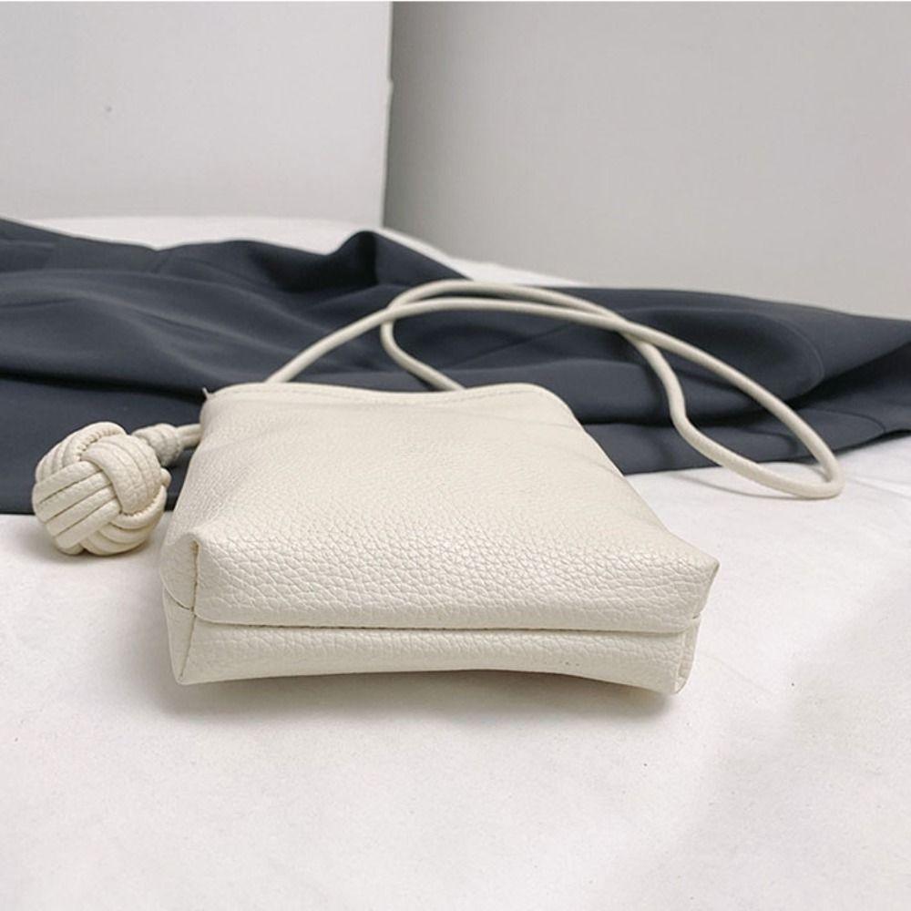 PU Leather Mobile Phone Crossbody Bag Candy Simple Leather Trend Shoulder Bag Soft Small Purses Mini Shoulder Bags