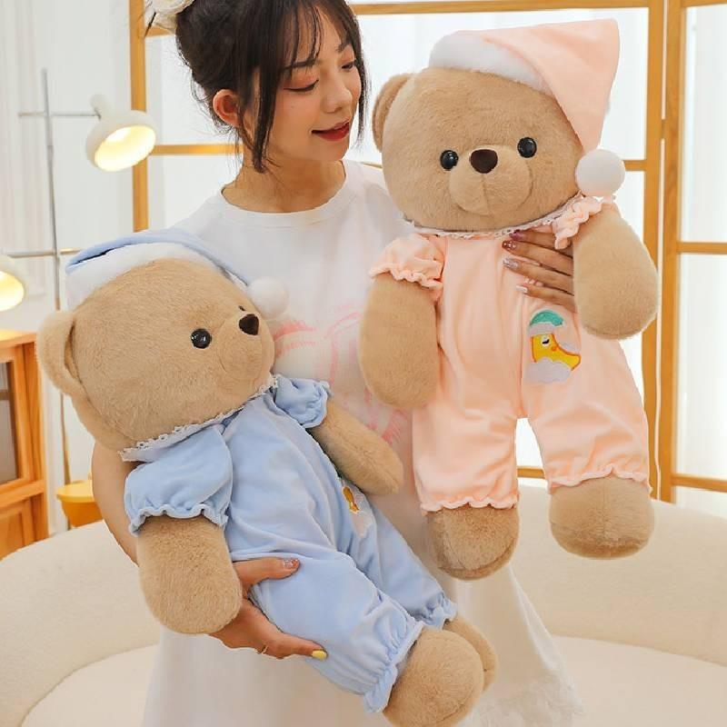 Adorable Plush Teddy Bear Doll Soft And Cozy Sleepwear Stuffed Animal For Kids