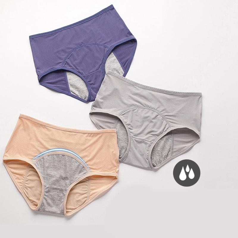 Washable Leakproof Ladies Underwear Full Coverage Panties Briefs for Comfort and Breathability During Menstrual Periods