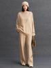Set di maglieria casual da donna in cashmere, vestibilità larga, tre pezzi, per Autunno/Inverno