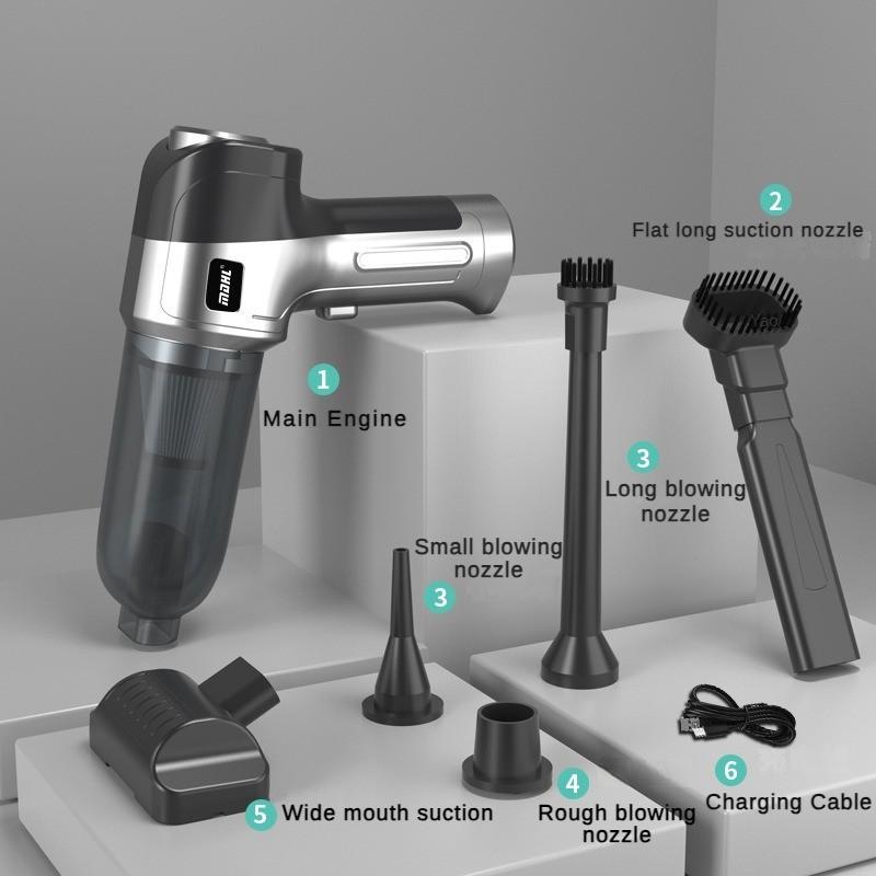 120W High-power Car Mounted Vacuum Cleaner Portable Wireless Handheld Vacuum Cleaner Small Household Desktop Vacuum Cleaner