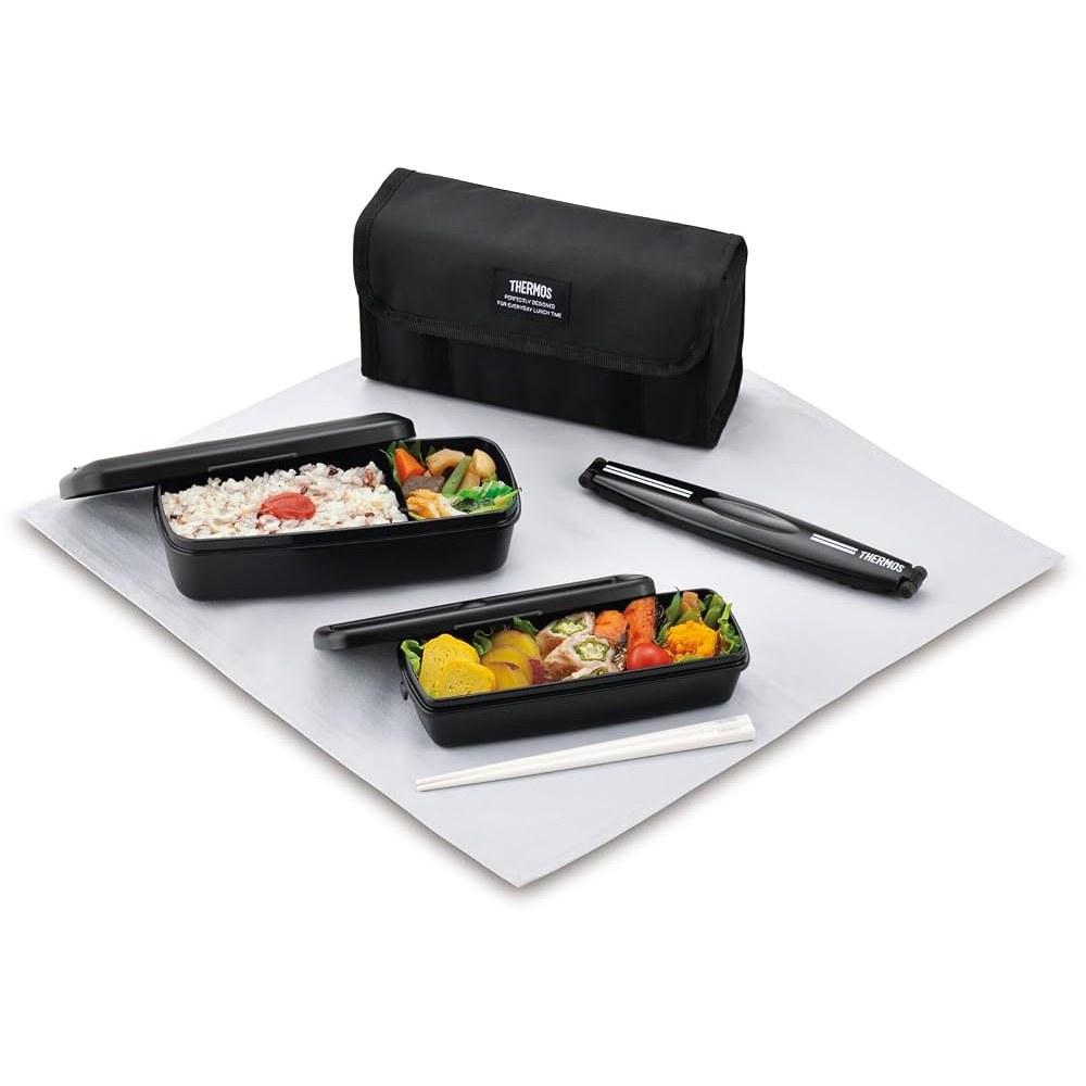 THERMOS 2-Tier Fresh Lunch Box 900ml Deep Black DJB-906W DPBK
