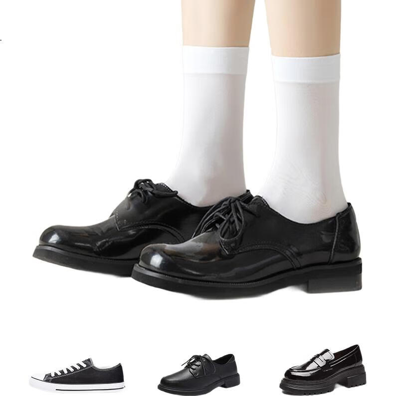 LangSha Women's Socks, Knee-High Stockings, Spring And Summer Socks, Mid-Calf Socks, Slightly Compression Slimming Black Knee-High Socks