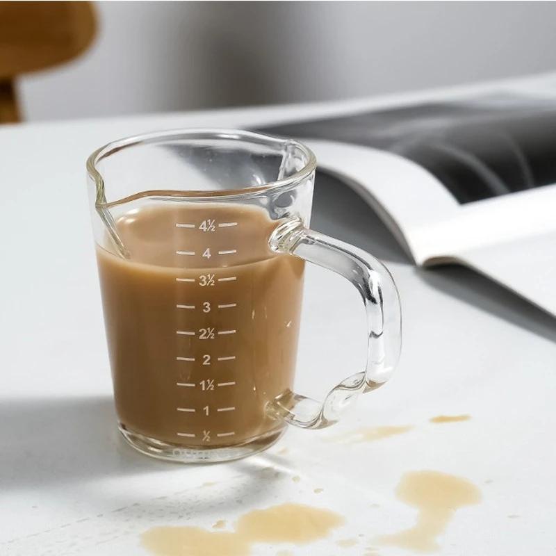 70/150ML Espresso Glass Cup Measuring Cup Milk Latte Jug Coffee Supplies Kitchen Dining & Bar Mug Drinkware Double Thick Bottom