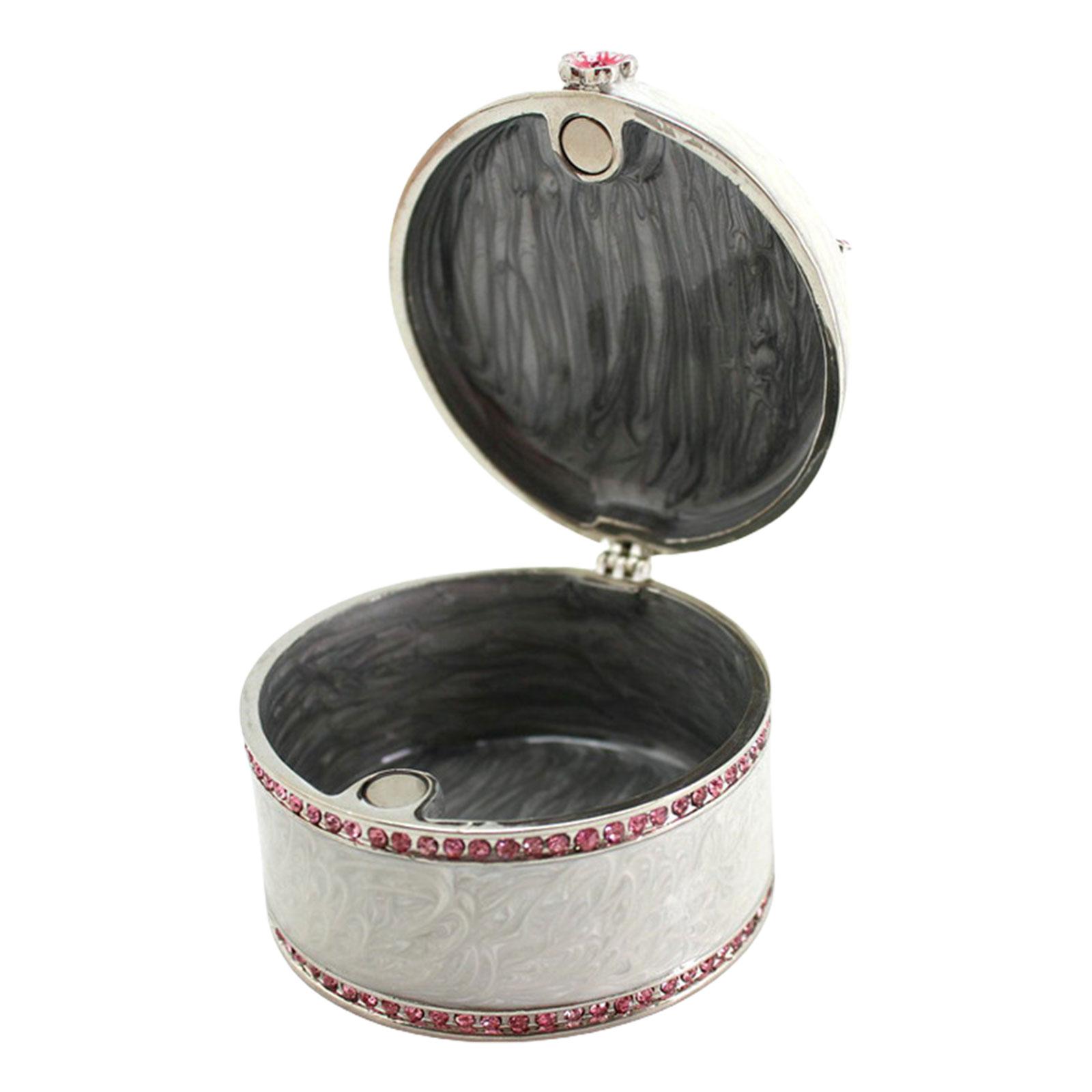 

Versatile Small Jewelry Box Convenient Jewellery Organizer Elegant Butterfly and Flower Earrings Necklaces Holder Case