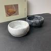 Nordic Style Natural Marble Pet Bowl - Simple Round Food Dish for Dogs and Cats