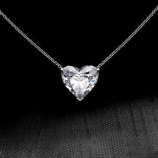 European & American Zircon Love Necklace - Elegant Clavicle Chain for Women