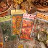 8pcs/pack Plants Flowers Leaf PET Stickers Decor Scrapbooking Collage Junk Journal Planner Decor Sticker Stationery