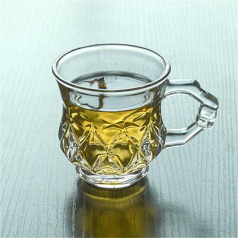 135ml/140ml Coffee Cup Afternoon Tea Cup Heat-resistant Water Cup with Handle Exquisite Latte Mocha Coffee Cups Party Glassware