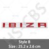 3D Metal Ibiza Emblem Car Rear Trunk Stickers Auto Body Decal Badge For Ibiza Letter Logo Decal Stickers Car Styling Accessories