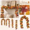 Artificial Autumn Leaf Garland with Realistic Vines and Pumpkin Decorations for Seasonal Home and Event Decoration Indoor and Outdoor Use
