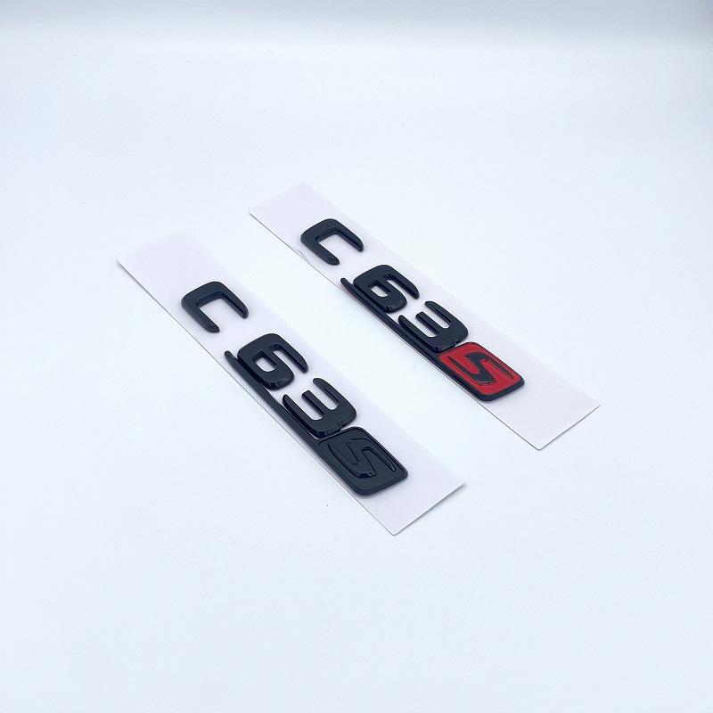 3D Matte Black Letters V8 Biturbo 4matic Emblém pro Mercedes Benz AMG C63 C63S Coupe Blatník kufru Typový štítek s logem