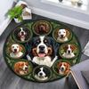 Berner Sennenhund Runder Teppich, Teppich für Wohnzimmer Schlafzimmer Sofa Spielzimmer Dekor, Rutschfeste Fußmatte