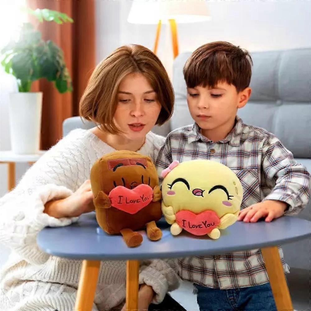 2025 Choco and Pancake PlushChoco and Pancake In Love PlushPlush Toys Four Piece CombinationKawaii Plushy Dolls Cartoon Figure for Girls and Boys
