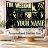 Wandbehang mit individuellem Namen, Dekorative Hintergrund-Tapestry von The Weeknd für Wohnheim, Zuhause
