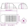 Tunnel Family Tent for 8 People Green Waterproof