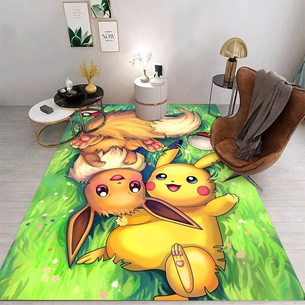 Pokemon Cartoon Carpet Rug for Home Living Room Bedroom Sofa Doormat Child Play Area Rug Non-slip Floor Mat Gift