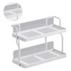 Countertop Shelf Organizer Carbon Steel 2 Tier Multifunctional Kitchen Spice Rack for Bedroom