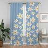 Cute Flowers Window Curtain for Room 2 Panel Kitchen Curtains Tulle for Bedroom Home Interior Curtains Shades Partition Living