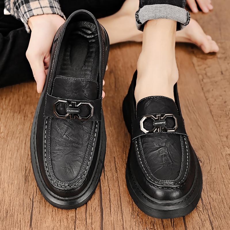 2023 Summer New Middle Aged Business Casual Leather Shoes Work Daily Wedding Breathable Men's Leather Face Dad's Shoes Men's Shoes