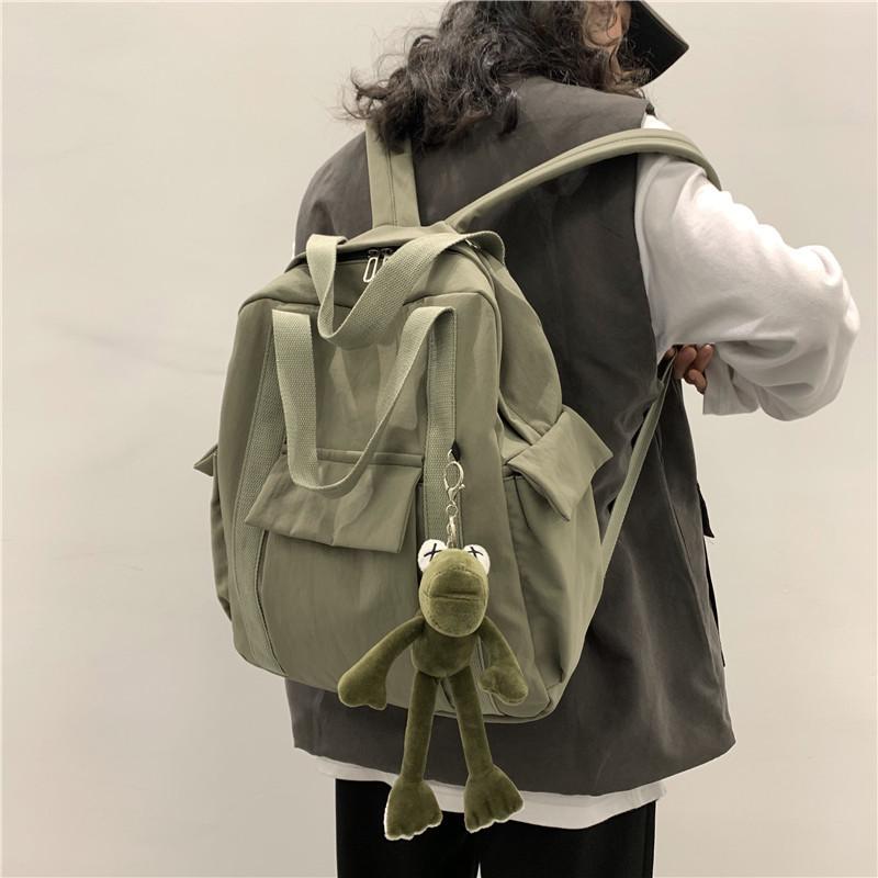 Korean Style Women's Backpack: Trendy, Multi-purpose, Large Capacity Nylon Shoulder Bag for College and Travel
