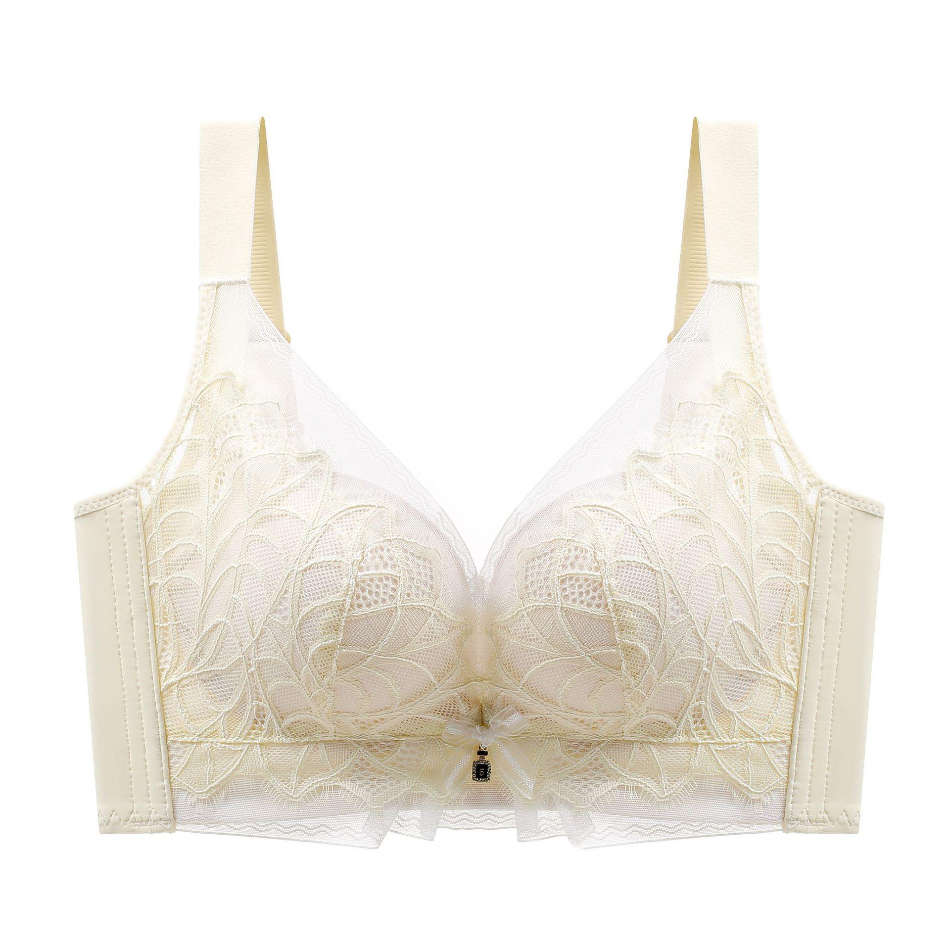 

Женский беспроводной бюстгальтер с кружевной отделкой и эффектом пуш-ап – Регулируемый, Дышащий, Предотвращающий провисание 36/80AB Medium шампанского