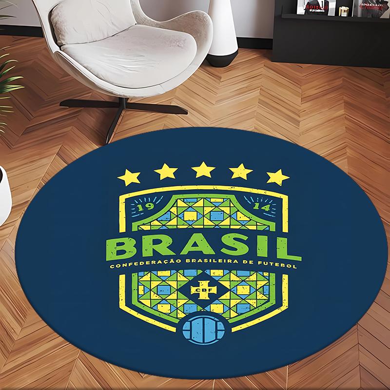Cbf (1) Round Office Rug Decorative Floor Rug for Office Bedroom Living Room and Home Space