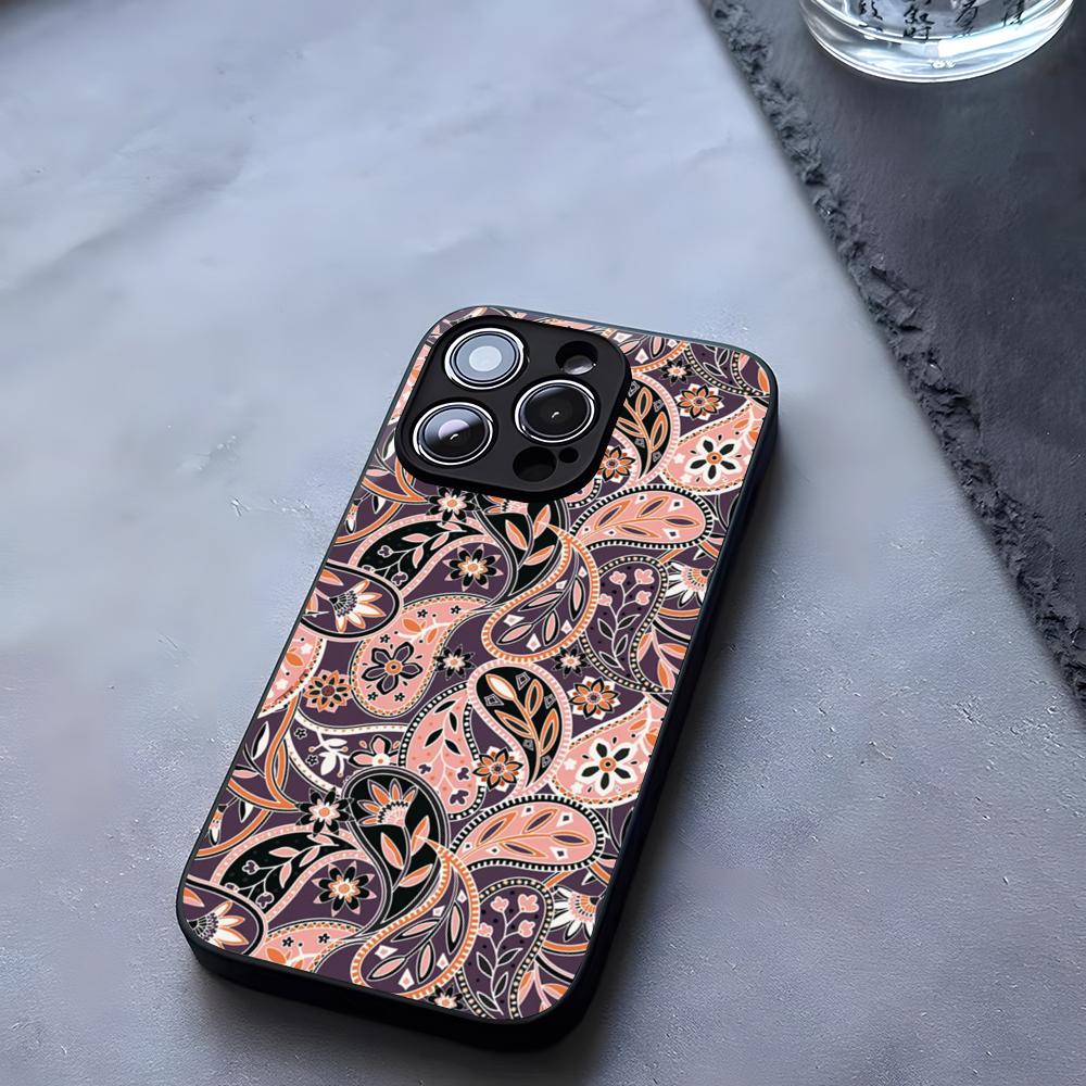 Cashew Flower Vera Bradley Phone Case Tempered Glass For IPhone 17 13 14 16 12 15 11 Pro Max Plus Mini X XR SE2020 Coque