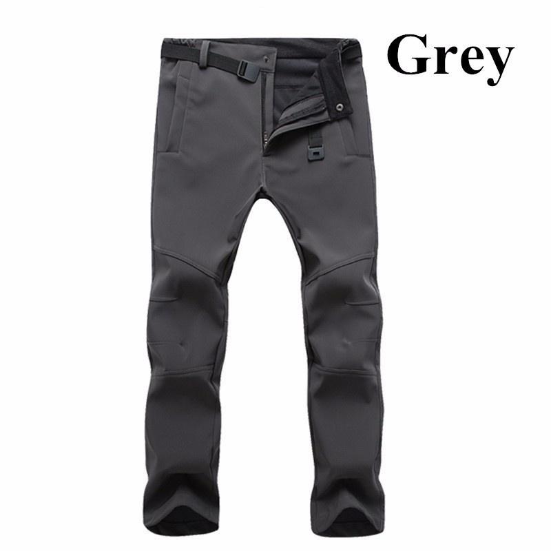 

Autumn/Winter Men Fashion Trekking Fleece Climbing Long Pants Fishing Hiking Pants Warm Skating Trousers Plus Size XXXL сірий