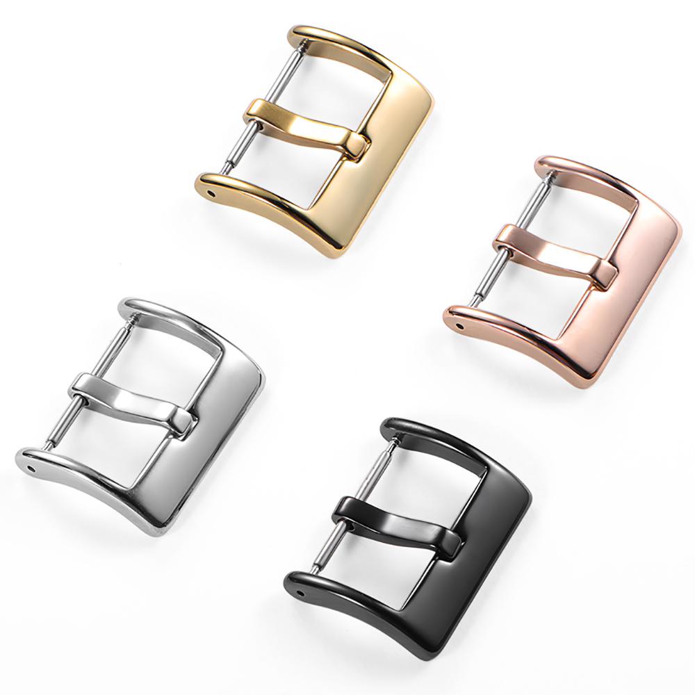 Stainless Steel Watch Buckle Polished Pin Clasp Watchbands Button for Watch Band 16mm 18mm 20mm 22mm 24mm Watches Accessories