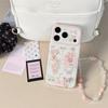Cute HelloKitty Characters Clear Phone Case For iPhone 17 16 15 14 Pro Max Kawaii Pink Beaded Wrist Strap Protective Cover for G