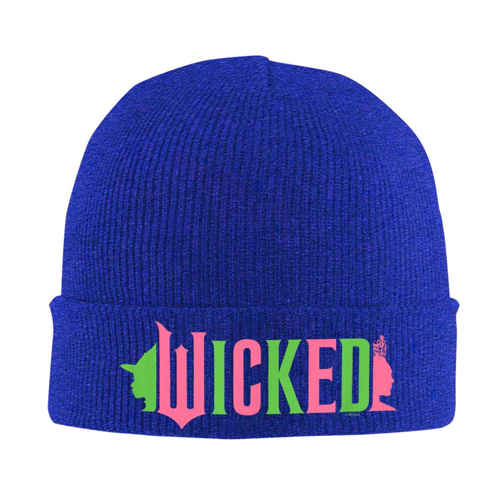 Wicked Pink And Green Logo Beanie Hats Bonnet Hats Adult Unisex Street Y2K Outdoor Knitted Hat Autumn Winter Design Warm Caps