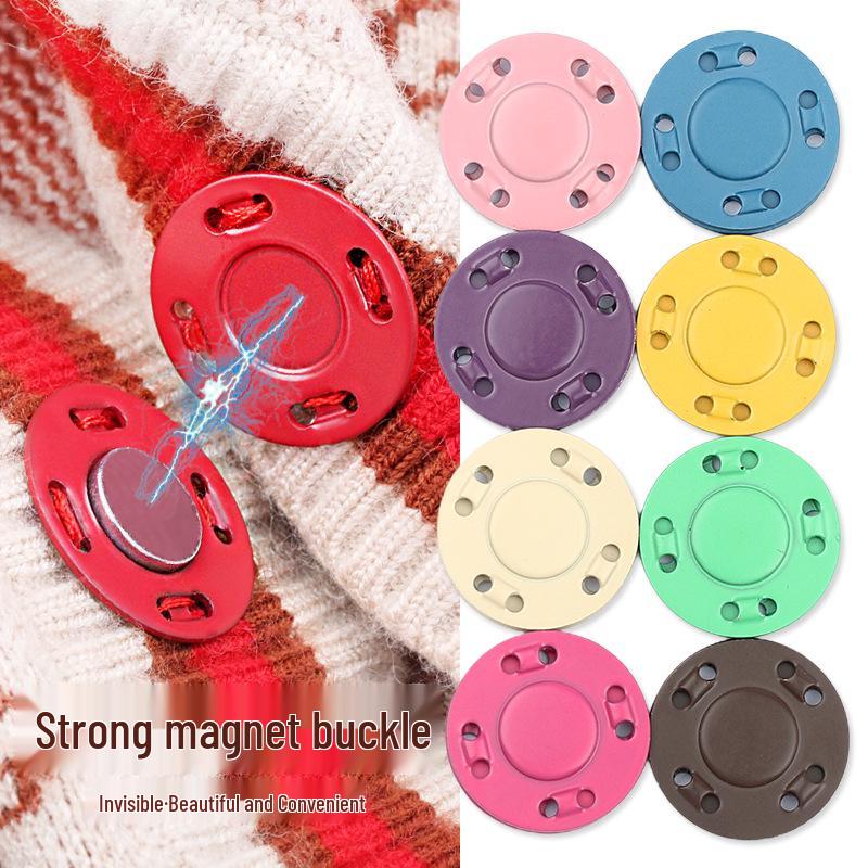 Colored Magnetic Snap Button: Hidden Metal Stud & Eye Closure for Coats and Bags