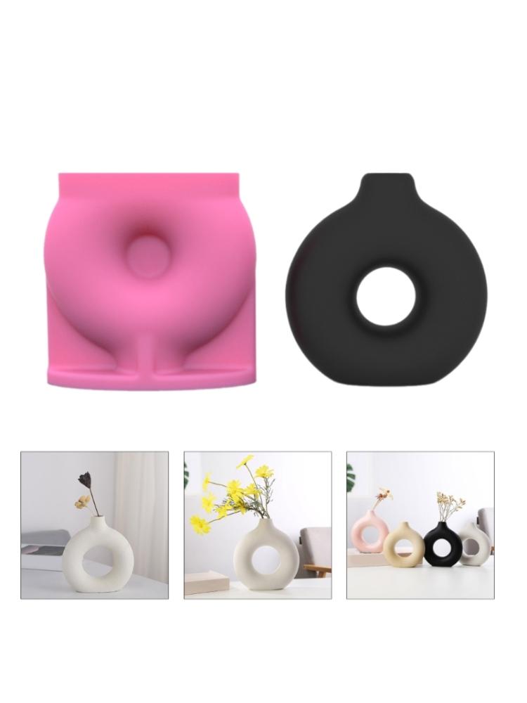 Moldes de vasos de silicone Moldes de recipientes de flores da moda Moldes exclusivos de potes de joias Moldes de silicone para artesanato feito à mão