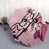 1pc pink panther iced coffee Automatic Open Close Umbrella with 8-Rib Windproof Canopy Compact Portable Travel Umbrella10317