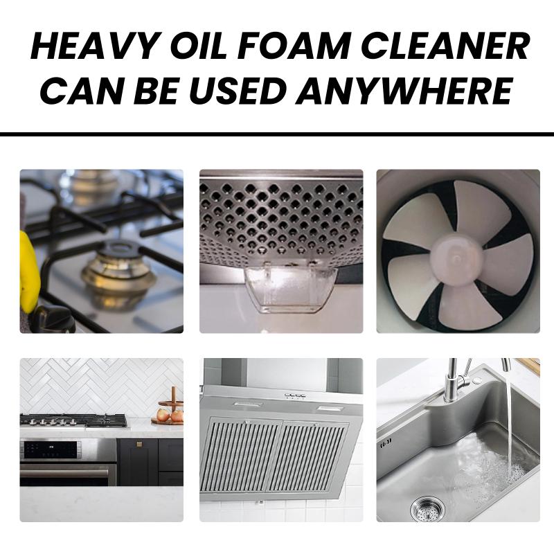 Heavy Oil Foam Cleaner for Kitchen Grease Dirt Removal Strong Cleaning Agent for Ovens Stoves Grills Rangehood Household Use