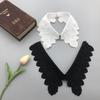 LHY Elegant Detachable Polyester Lace Beaded Fake Collar Shirt Accessory for Women Blouse Half Shirt