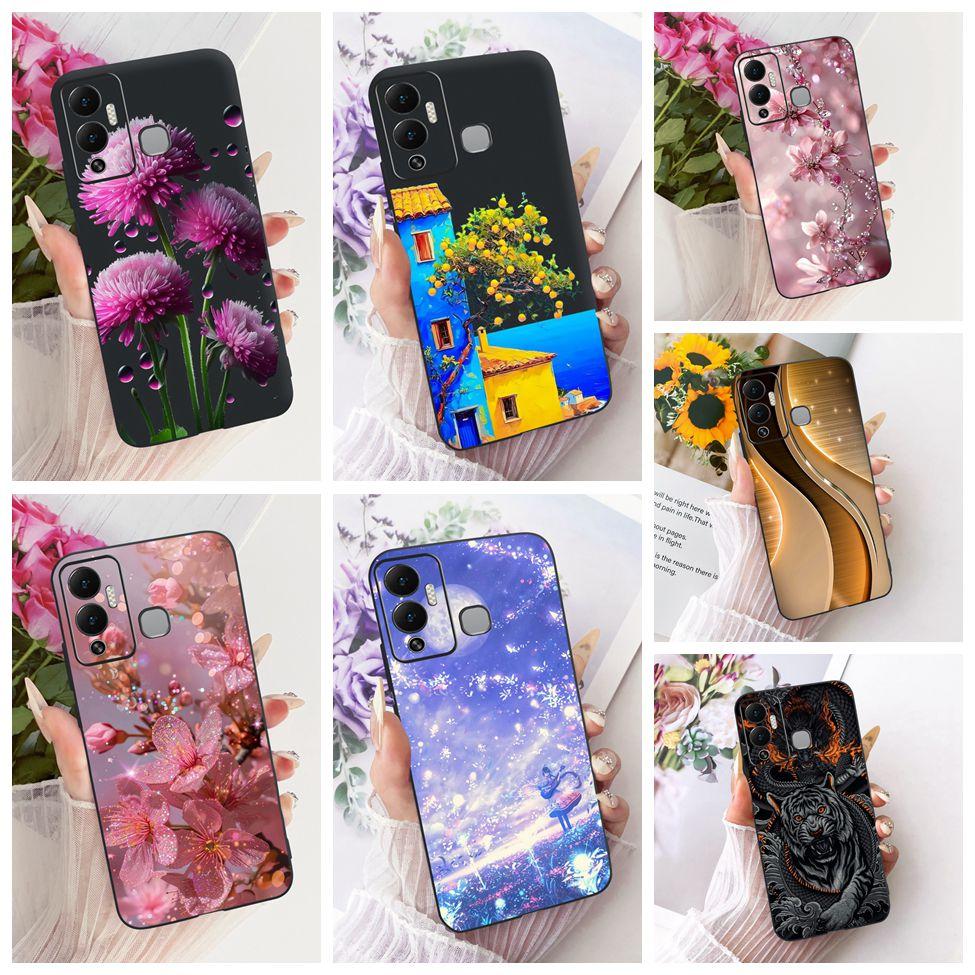 For Infinix Hot 12 Play Case Cover Cute Cat Luxury Fashion Funny Painted Phone Casing For Infinix X6816 X6816C