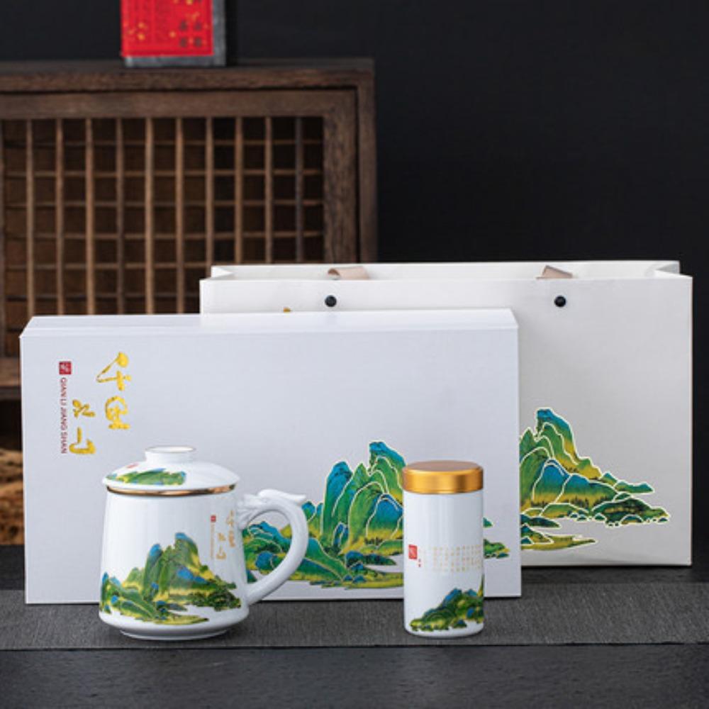Ceramic water cup mug Mid-Autumn Festival National Day activities Guochao office tea cup