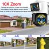 4K 8MP 10X Zoom WiFi Security Camera Outdoor 3 Lens 2 Screens Two-Way Audio Motion Detection Video Surveillance CCTV IP Camera Yoosee