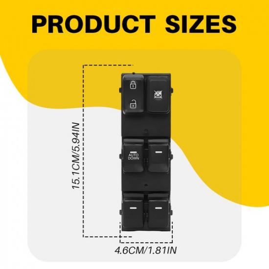 Power Window Master Switch Driver Side 93570-3W000 Fit for Kia Sportage 14-16
