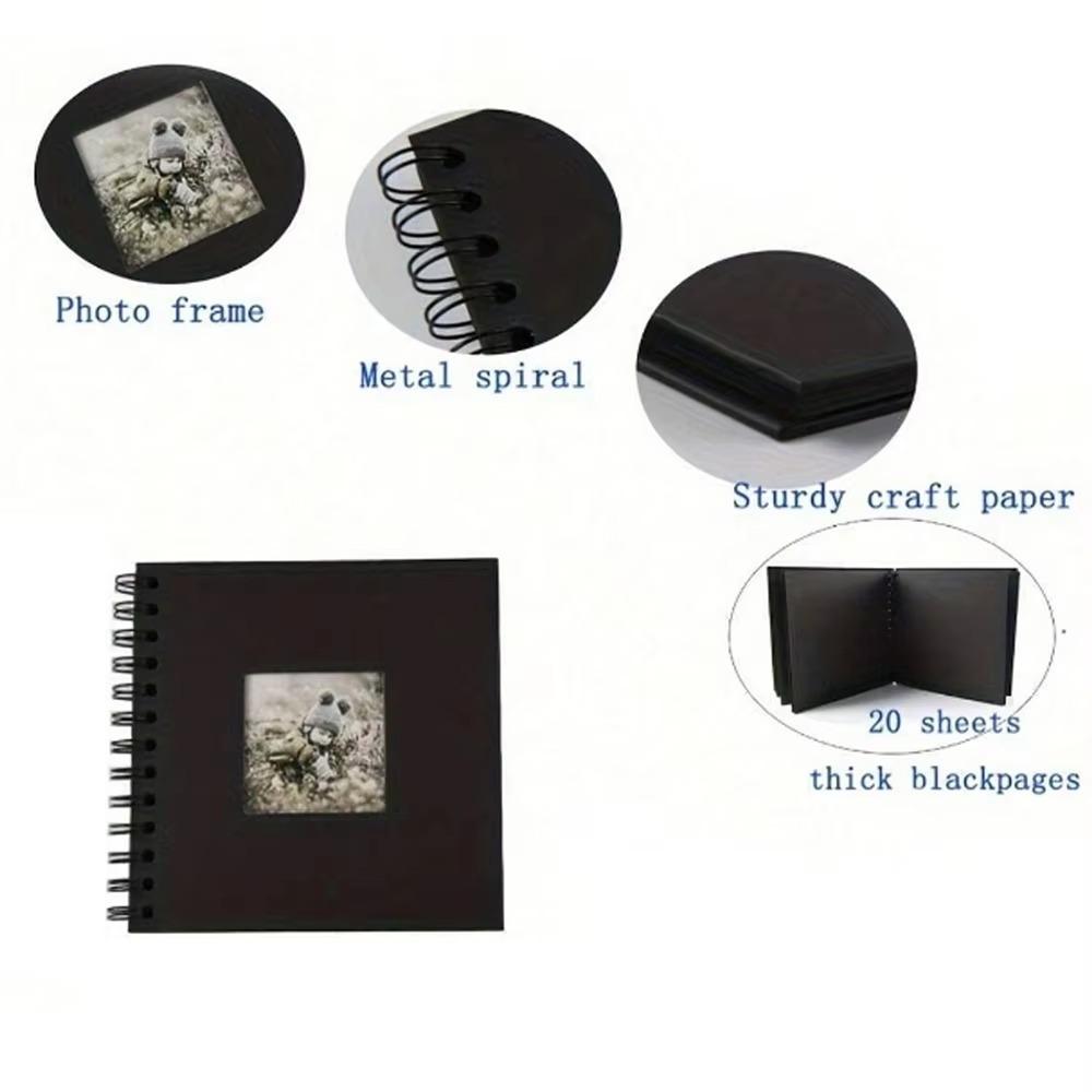 6 Inch Scrapbook Photo Album 20 Internal Pages Cover Window Design Memory Book Paper Travel Album For Lover Wedding