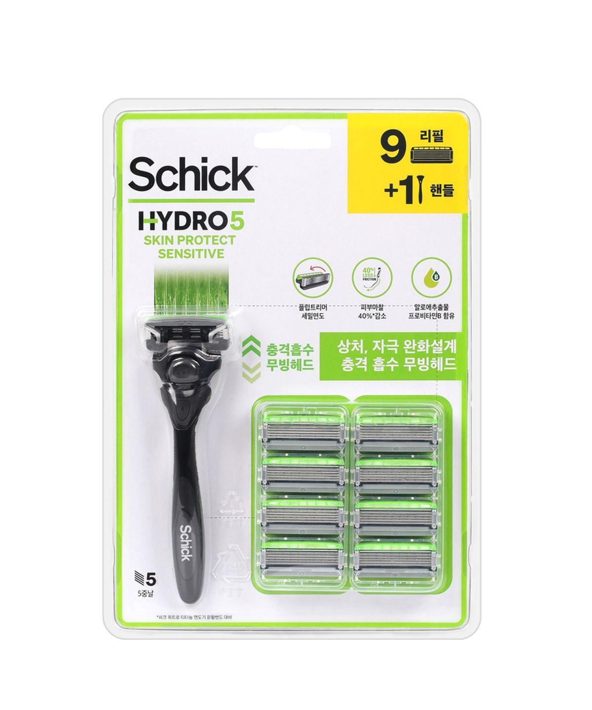 Schick Hydro5 SkinProSensitive Razor + 9 Blades