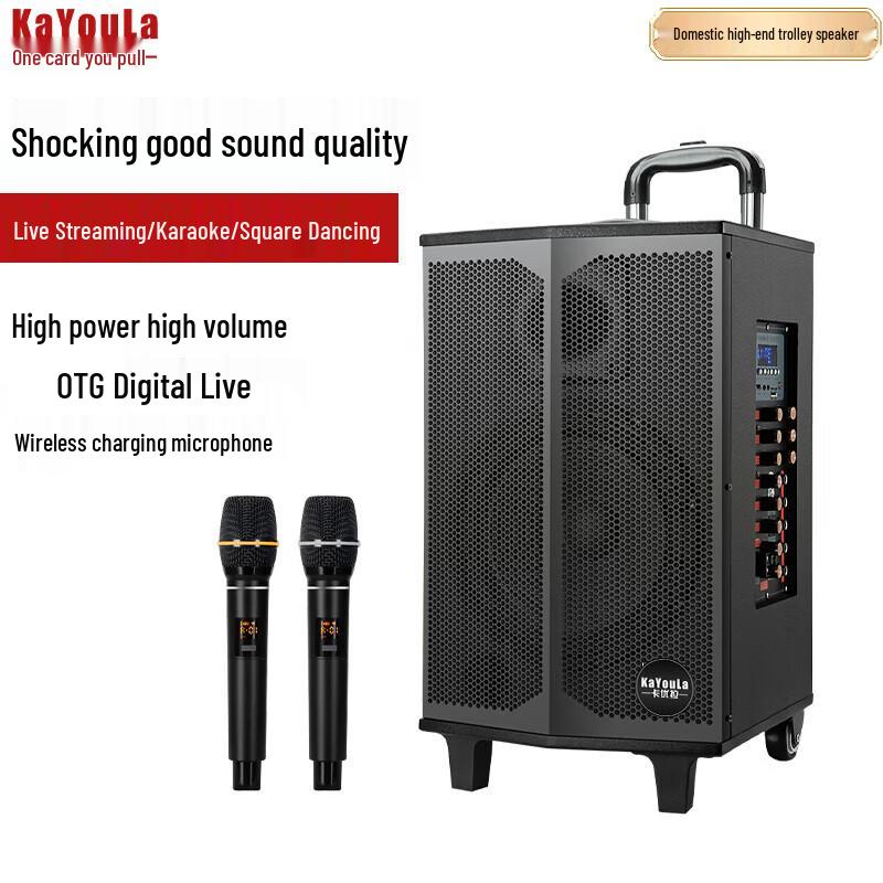 KaYouLa LG-600 10-inch Portable Outdoor KTV Trolley Speaker