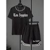 Summer Best-selling Children's Short Sleeved Shorts Set with Letter Patterns Printed On Them